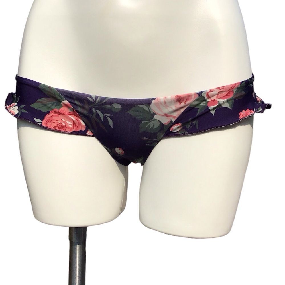 Wildfox Purple Ruffle Bikini Bottom New Size Small